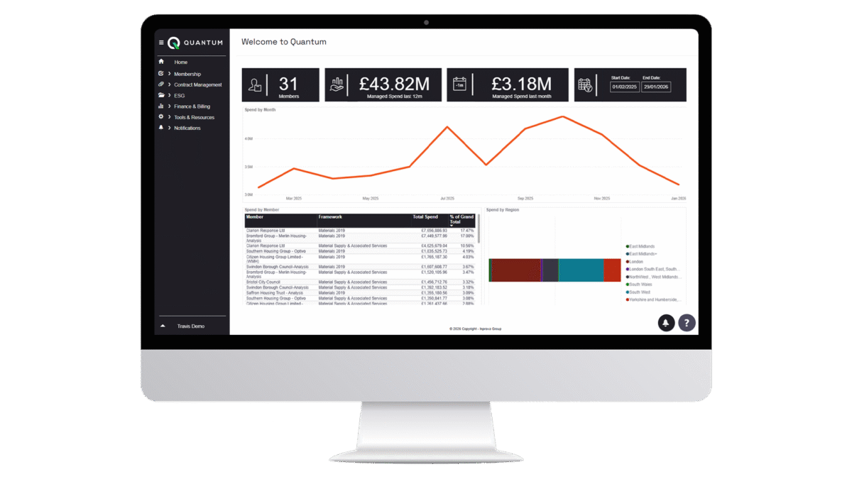 Quantum supplier dashboard screenshot
