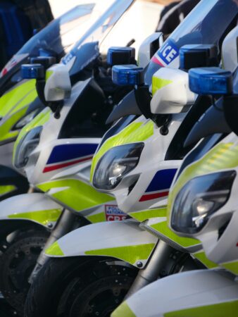 blue lights emergency bikes uk